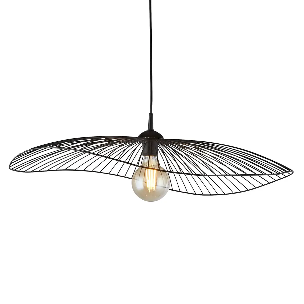 Pendelleuchte Wave Wire | Schwarz