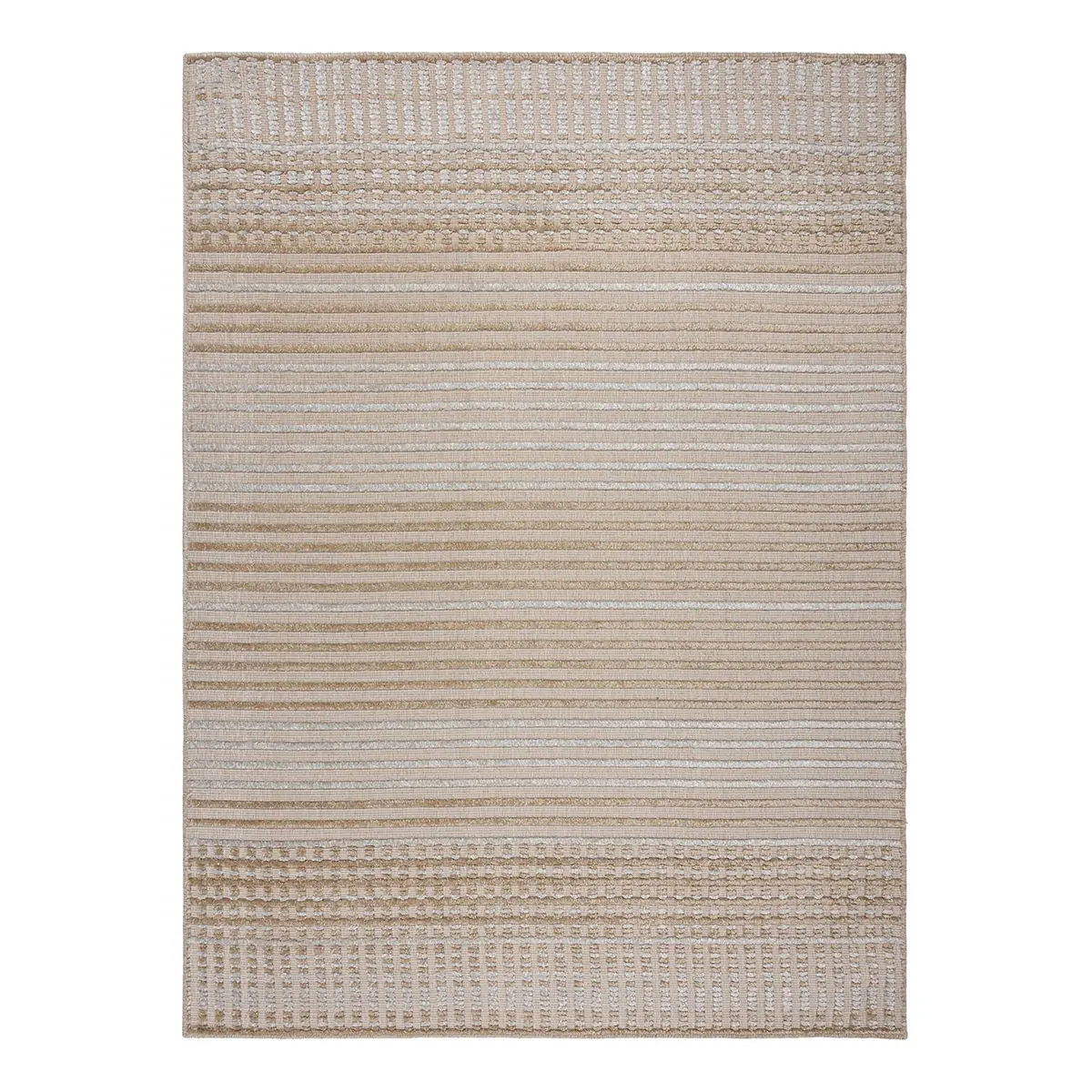 Kurzflorteppich Elton Stripe Beige/Beige 200 x 320cm | Beige