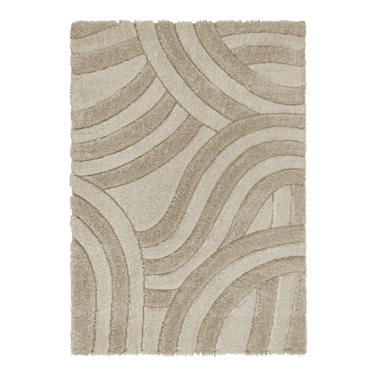 Hochflorteppich Velvet Carved | Beige