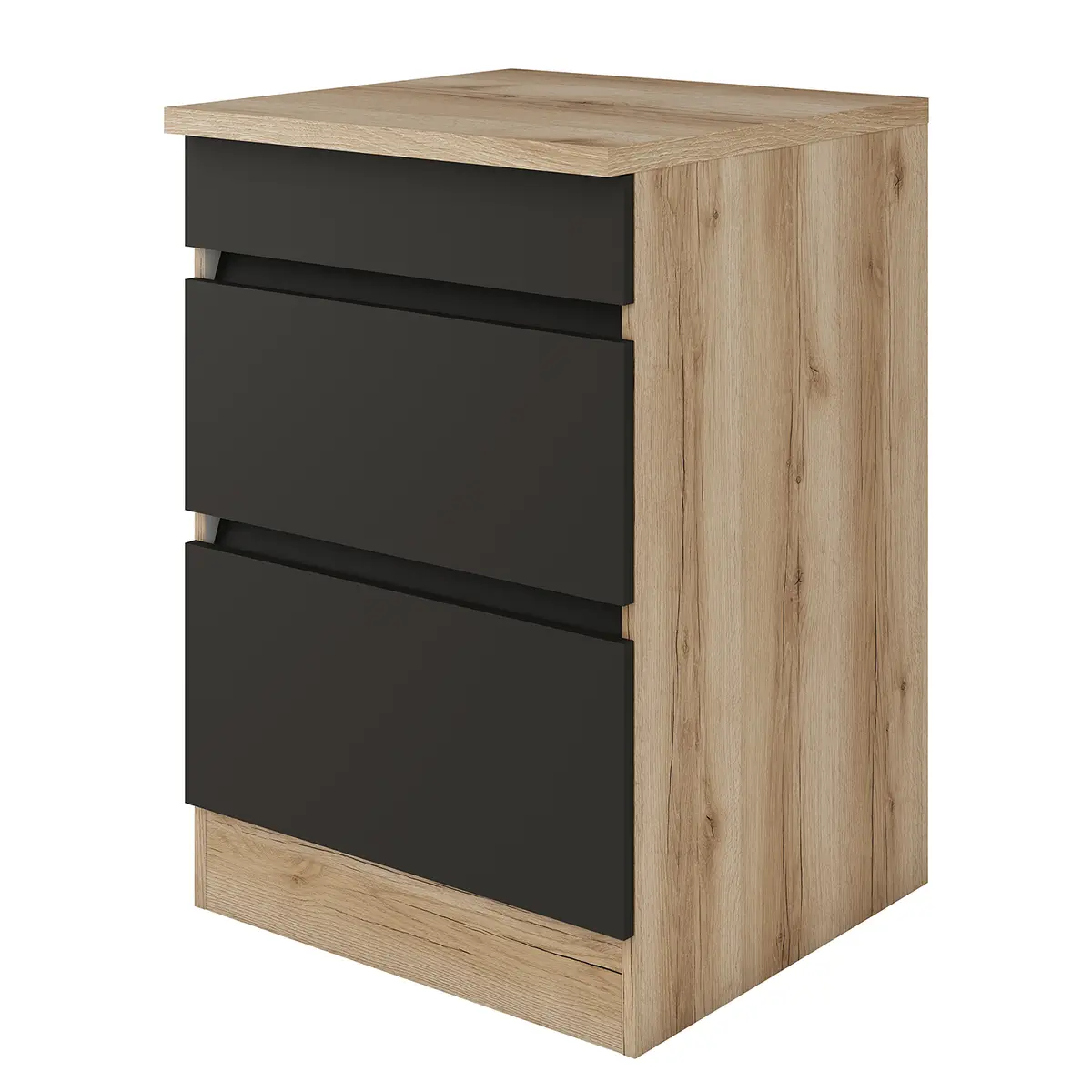 Unterschrank II 50cm Schwarz/Anthrazit | Schwarz