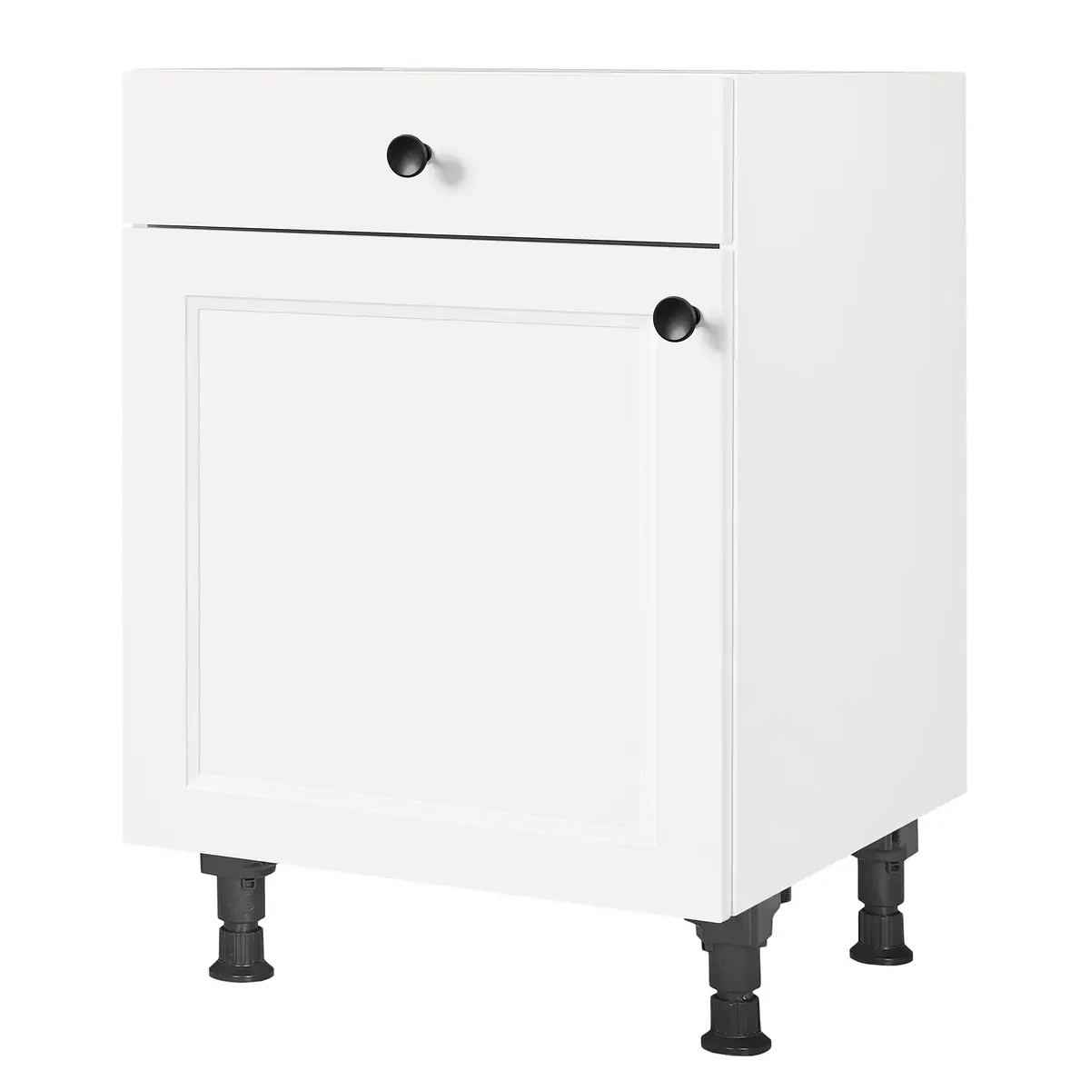 Unterschrank Cascada mit Tür 60cm Türanschlag links Weiß/Weiß