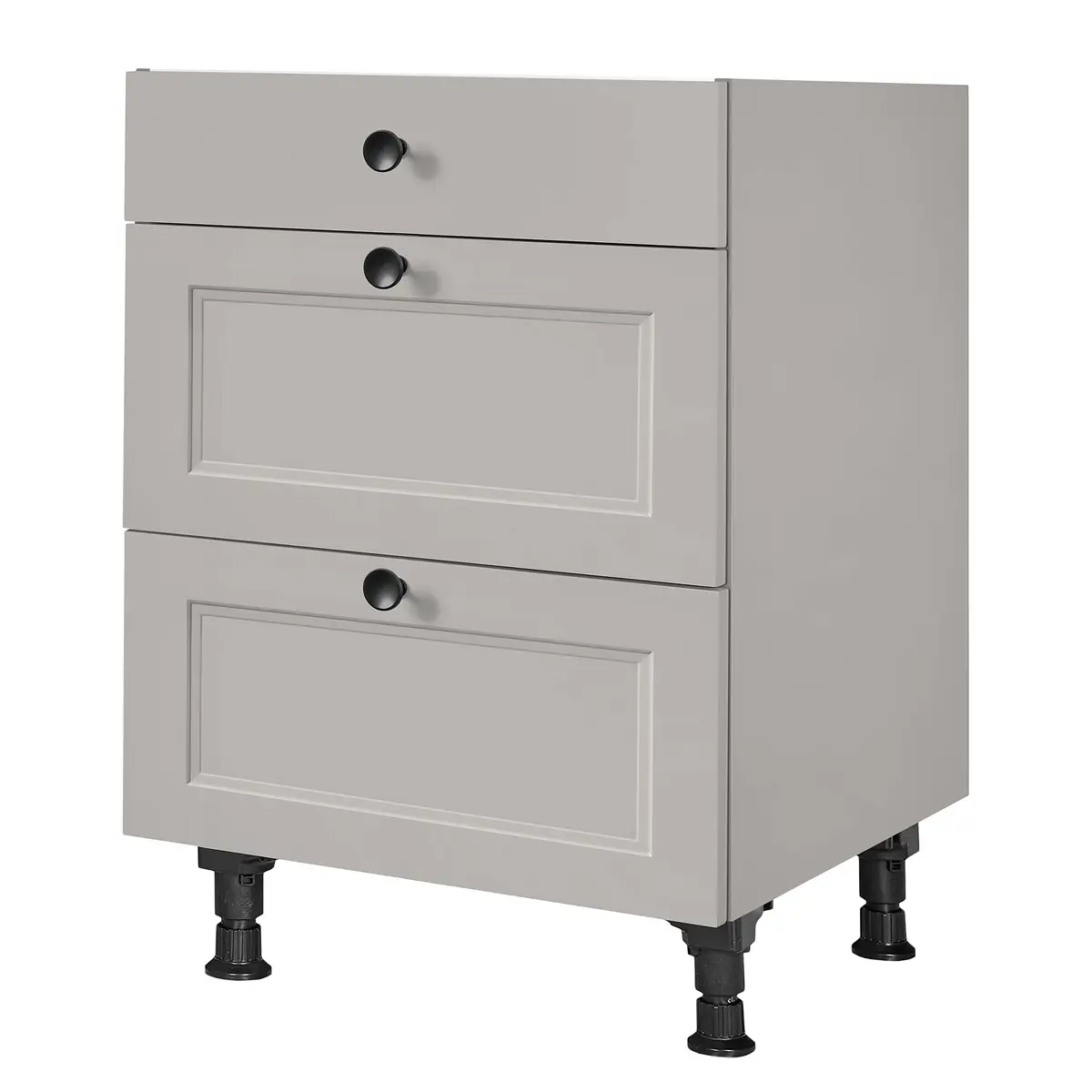 Unterschrank Cascada mit Schubladen 60cm Grau/Steingrau | Grau