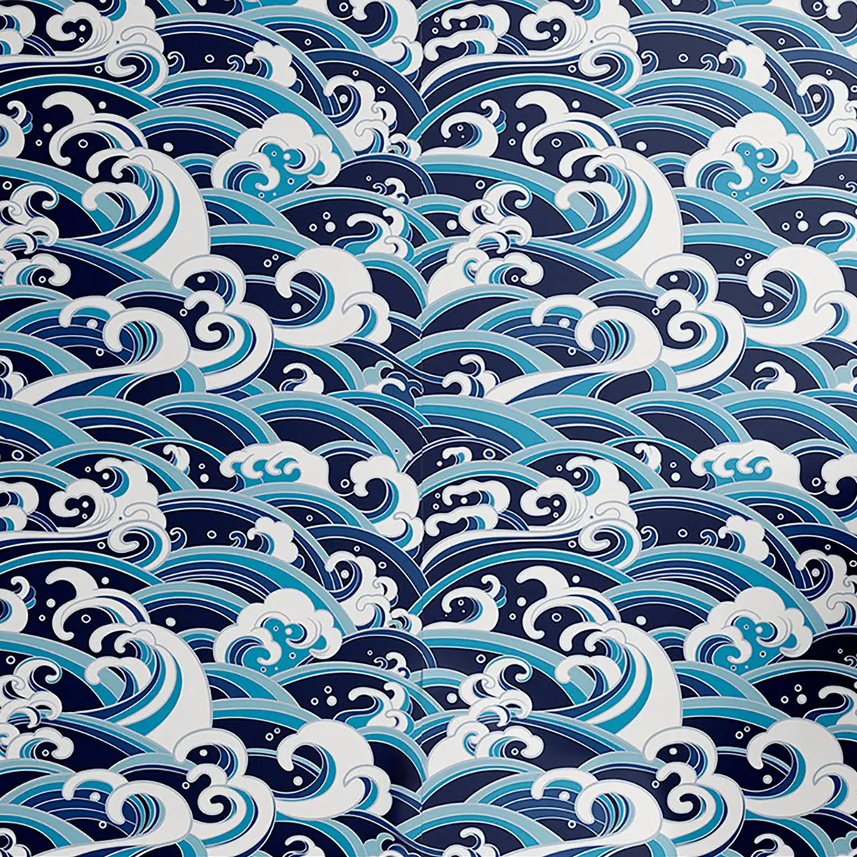 Tapete Japanese Wave | Blau