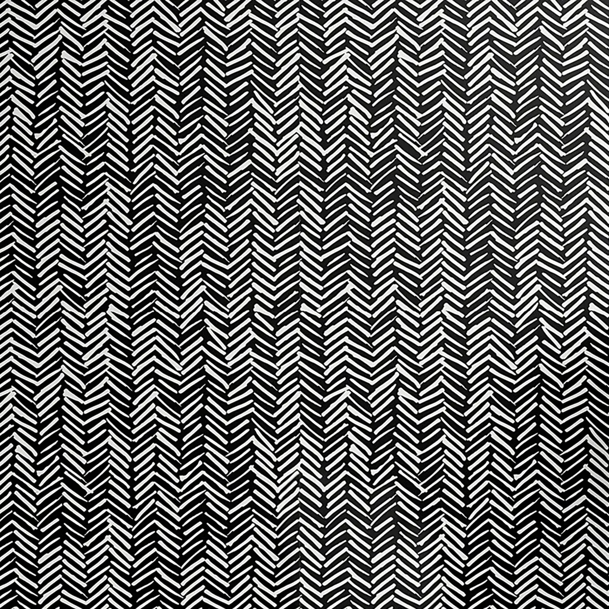 Tapete Fischgrätenmuster 250cm | Schwarz