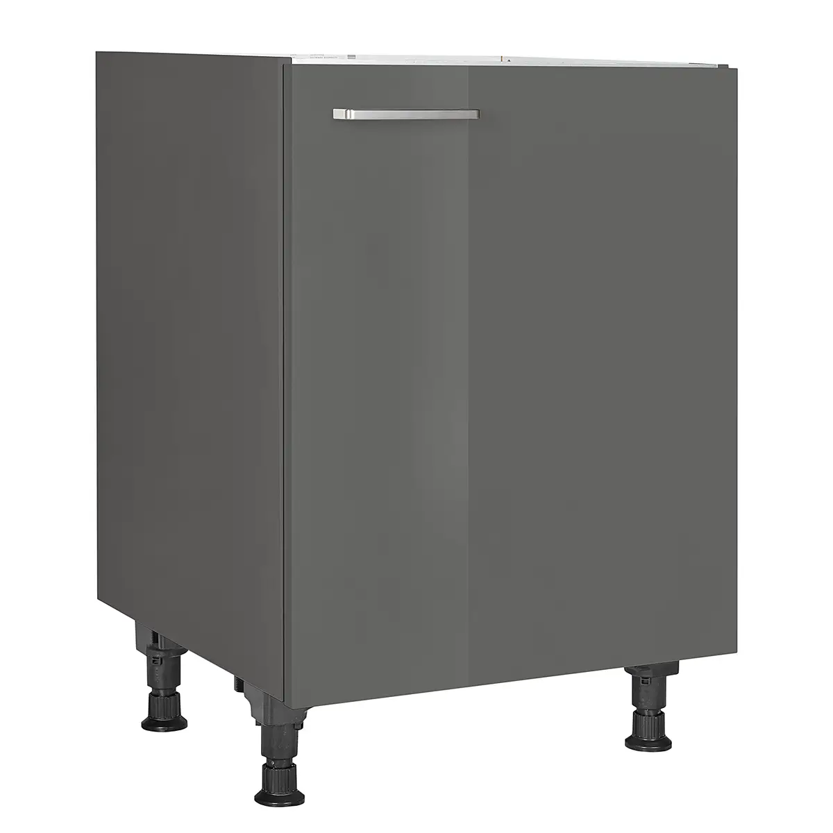 Spülenschrank Flash mit 1 Tür 60cm Türanschlag rechts | Grau