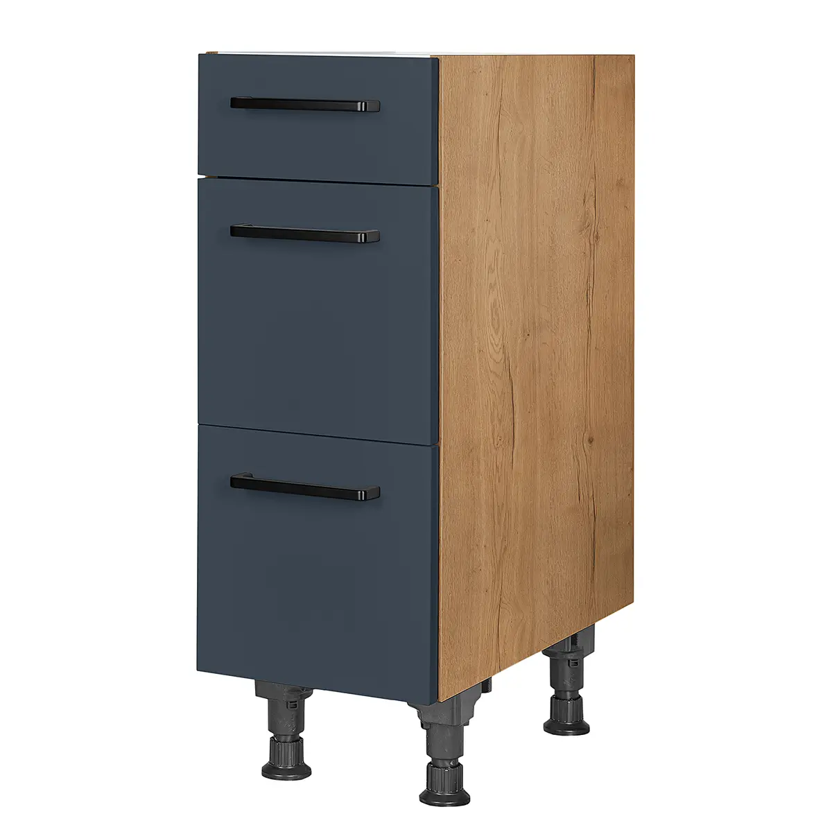 Unterschrank Easytouch mit Schubladen 30cm Blau/Dunkelblau