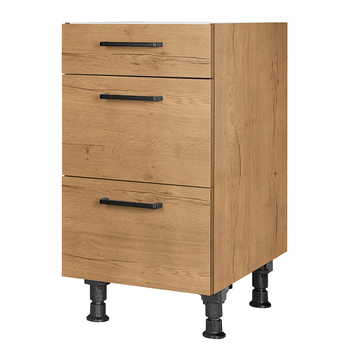 Unterschrank Structura mit Schubladen 45cm Braun/Eiche Dekor