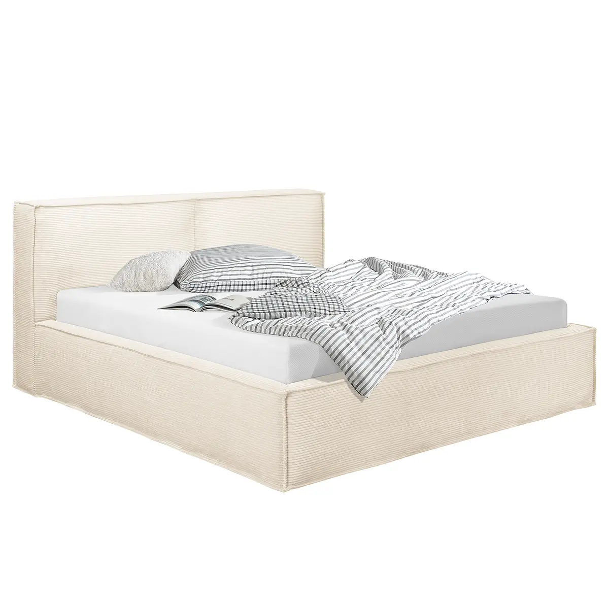 Studio Copenhagen Polsterbett 180 x 200cm Cordstoff Poppy Beige