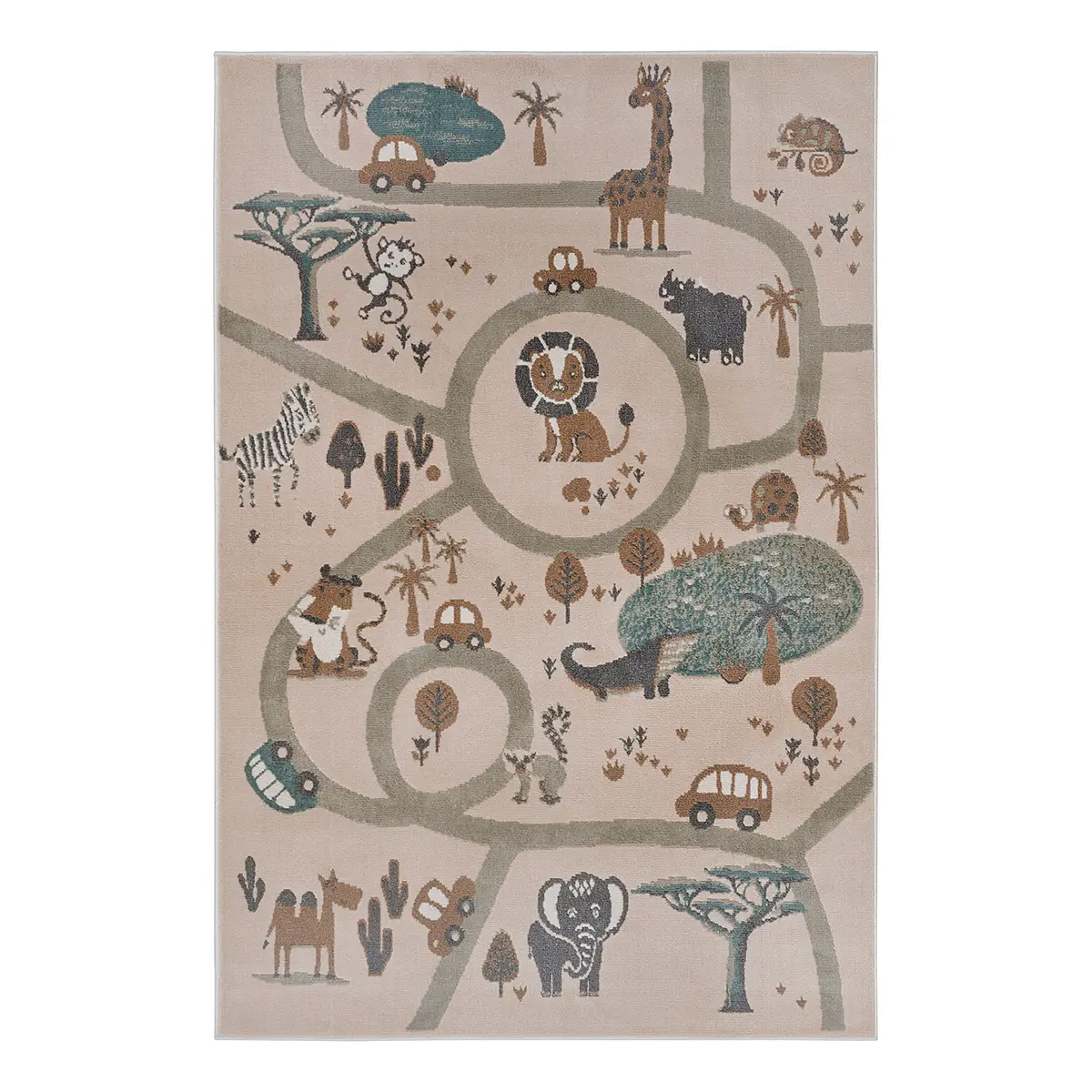 Kinderteppich Animal Park | Beige