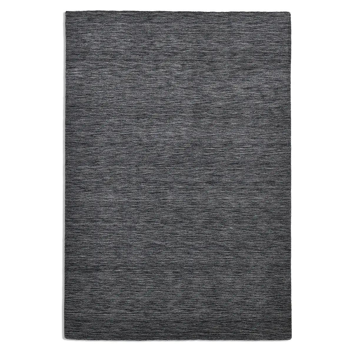Wollteppich Holi Uni Grau/Dunkelgrau 90 x 160cm Wolle | Grau
