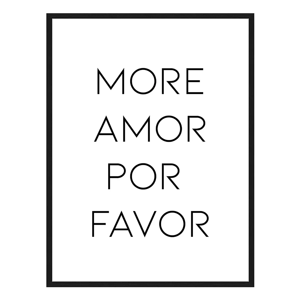 Bild More Amor Por Favor | Mehrfarbig