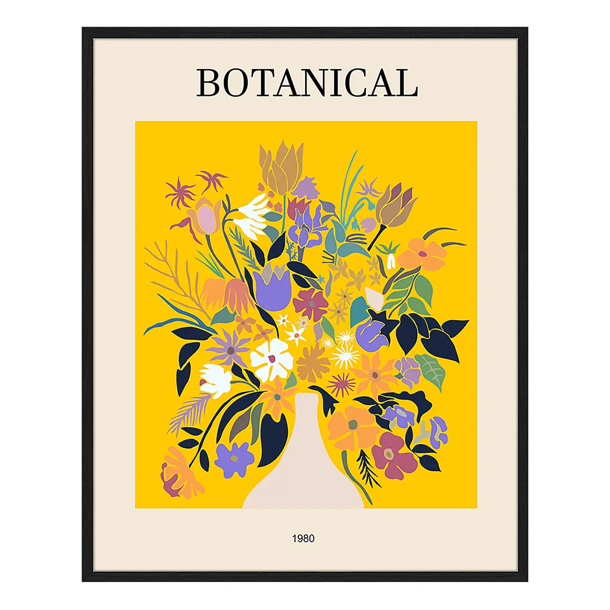 Bild Botanical Rahmen | Mehrfarbig