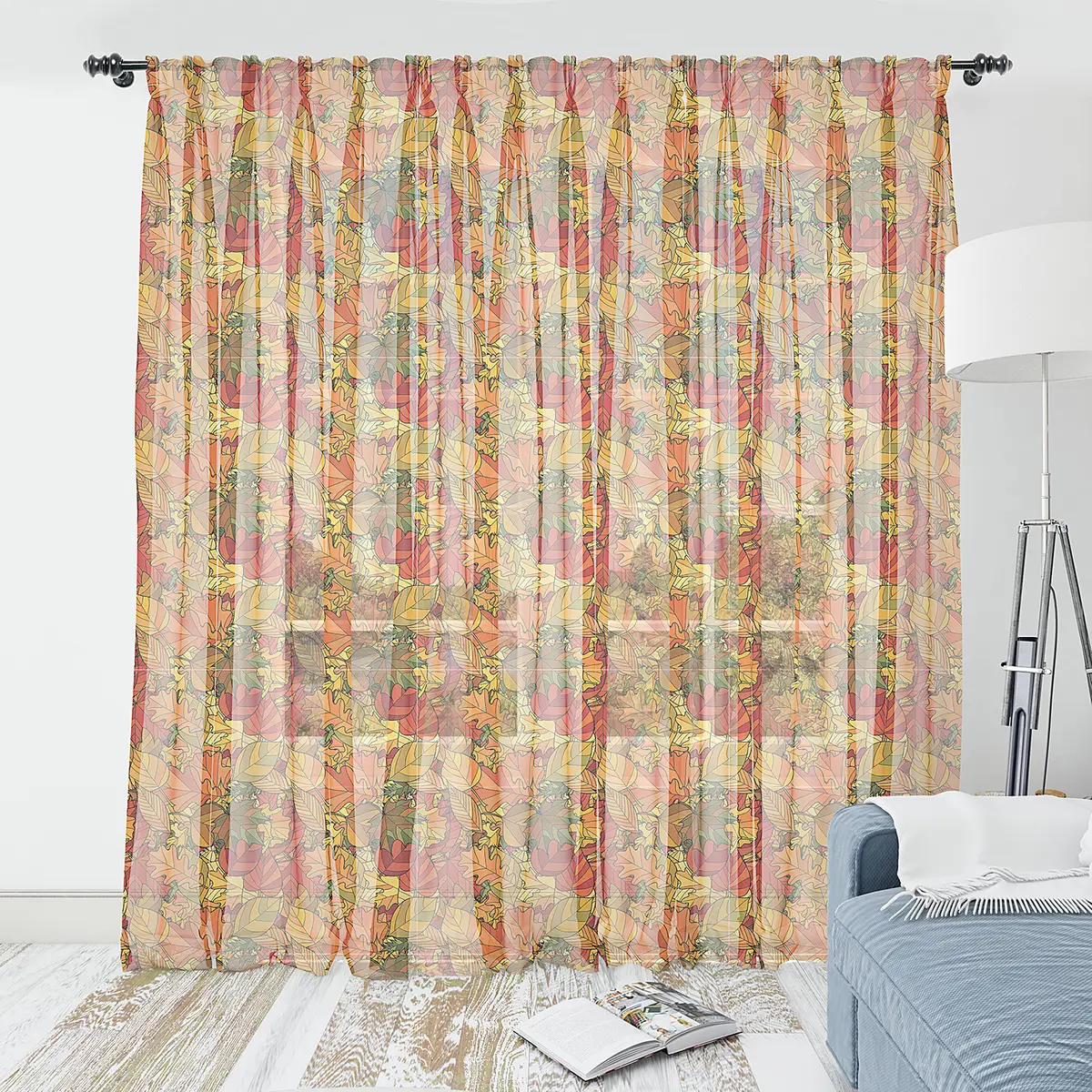Abakuhaus Fertiggardine Herbstblätter 2er-Set | Mehrfarbig