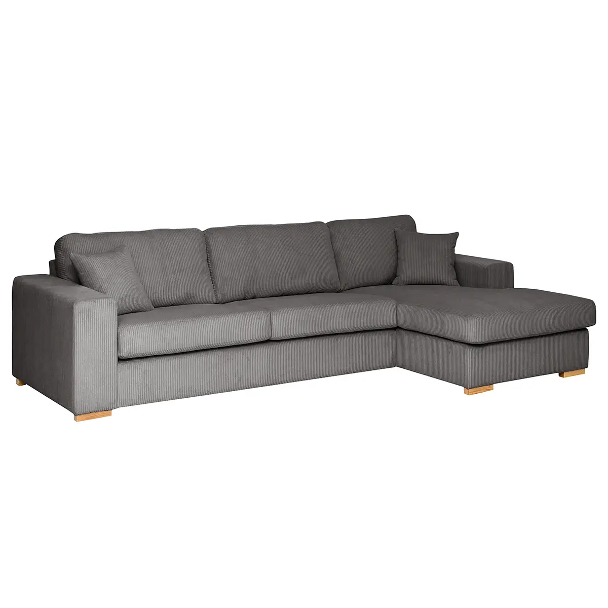 loftscape Ecksofa Madras mit Longchair | Grau