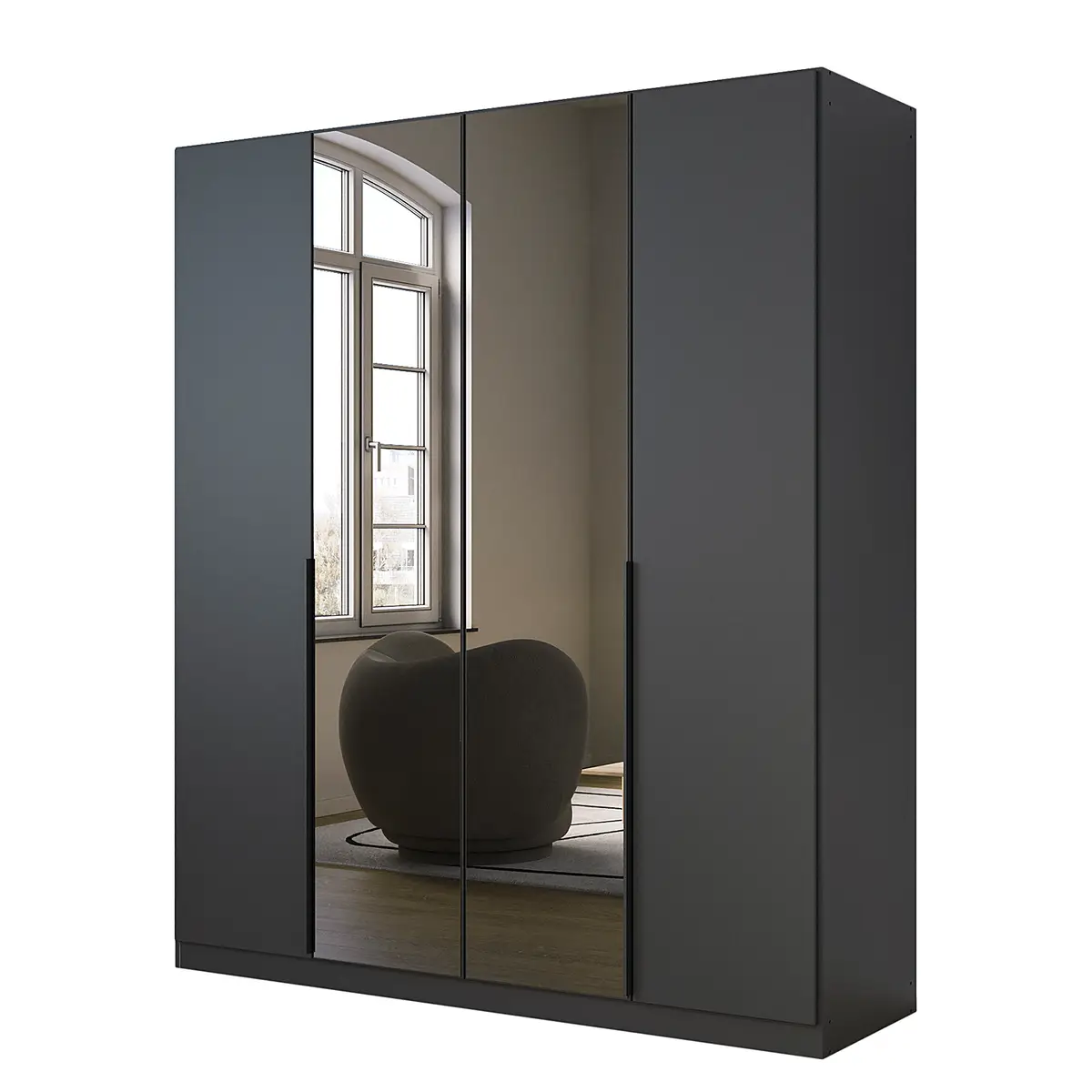 rauch Orange Drehtürenschrank Skyla Typ B | Grau