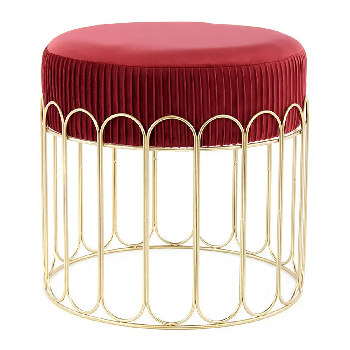 Kayoom Hocker Cleopatra Typ A 39cm Multicolor/Bordeaux | Mehrfarbig