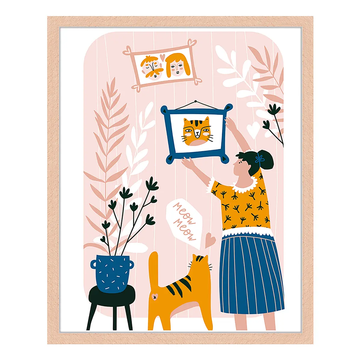 Bild Cute Family 43 x 53cm | Mehrfarbig