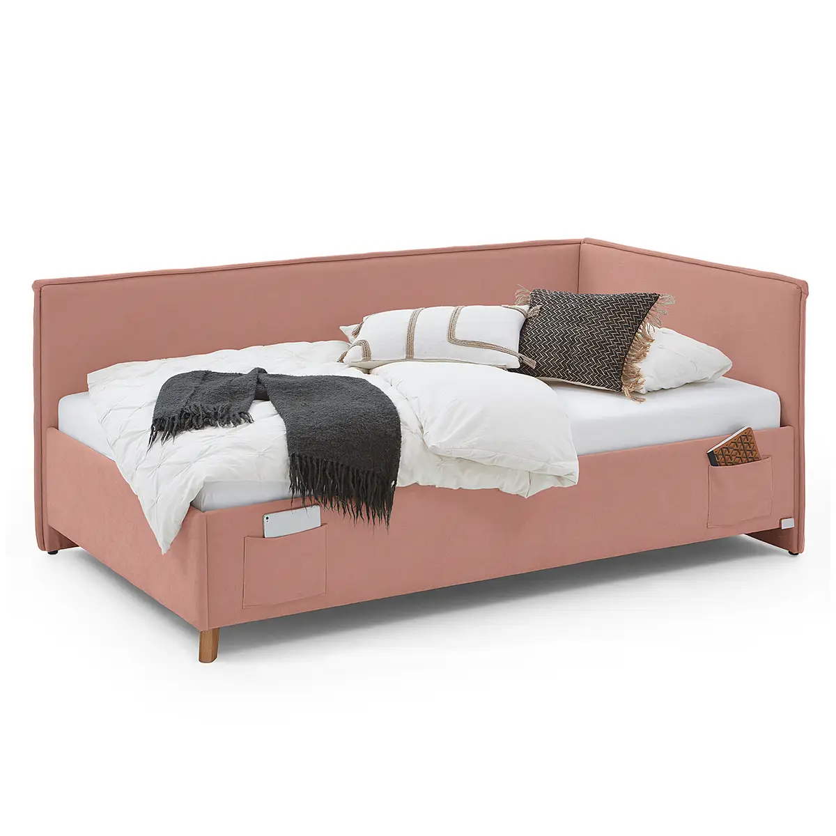 Kojenbett 90 x 200cm mit Lattenrost Pink | Pink
