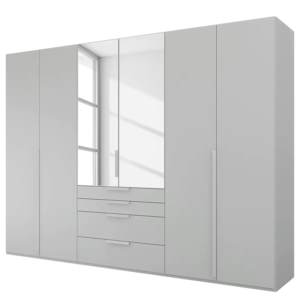 rauch Orange Drehtürenschrank Purisma Spiegel Typ B 301cm | Grau