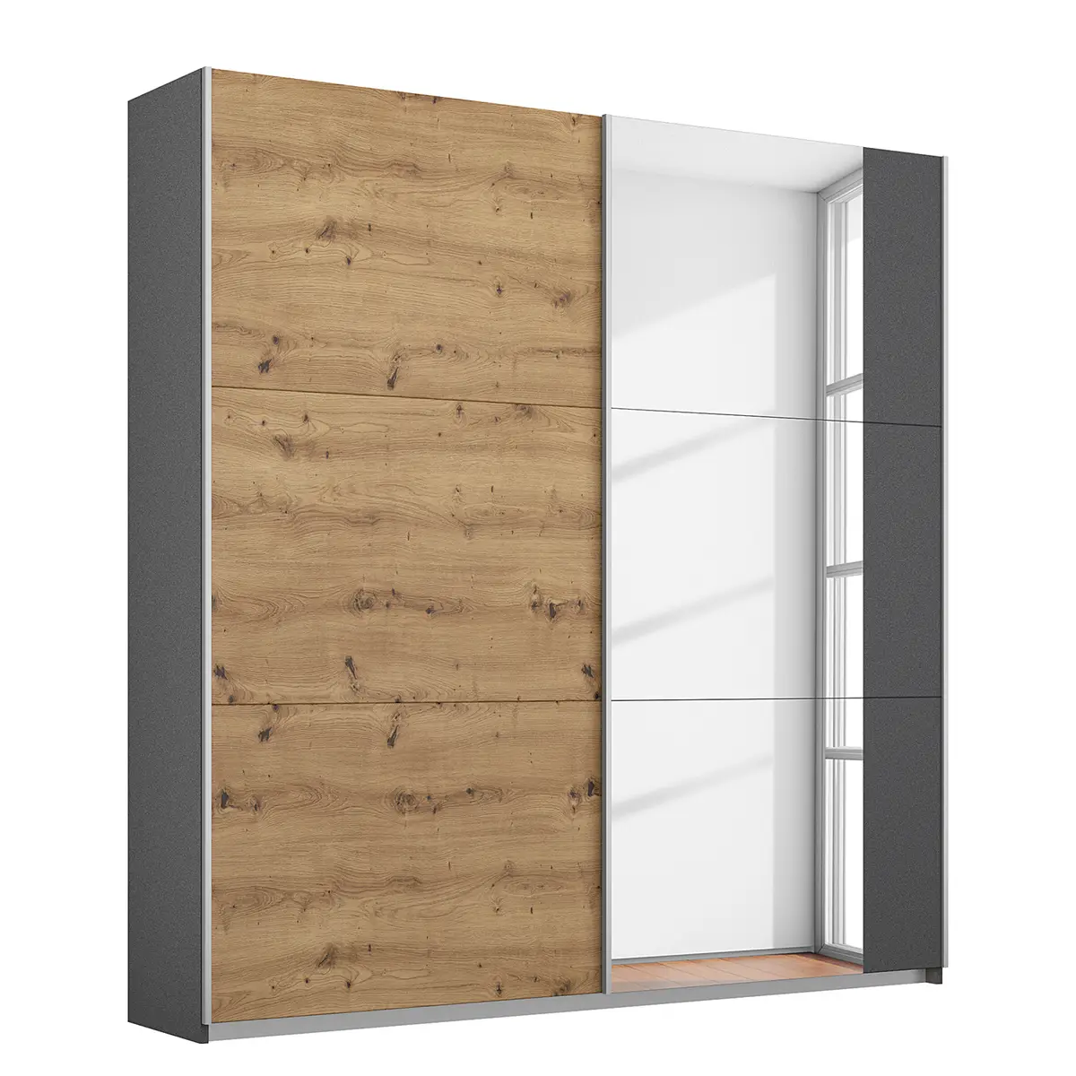 Schwebetürenschrank Aurelio | Holztöne