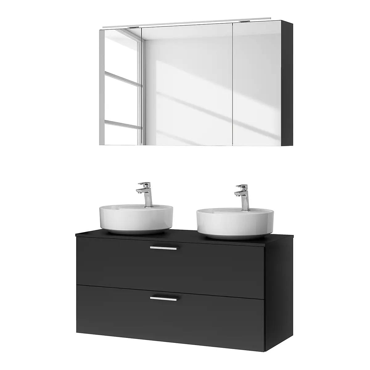 Badezimmerset MYBA LXIV 2-teilig | Schwarz