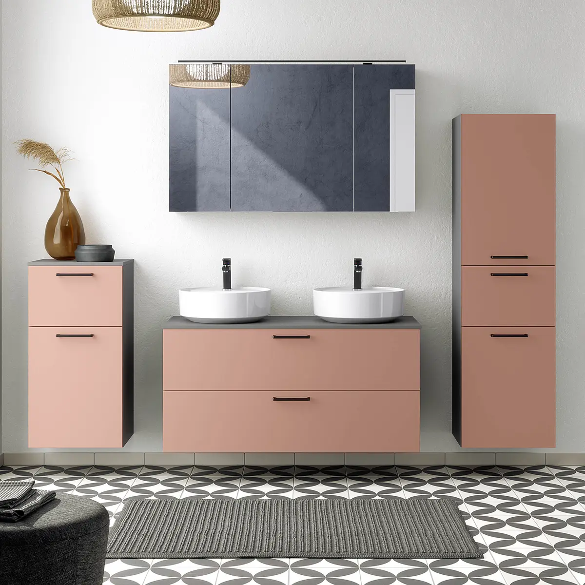 Badezimmerset MYBA LXIX 4-teilig | Rosa