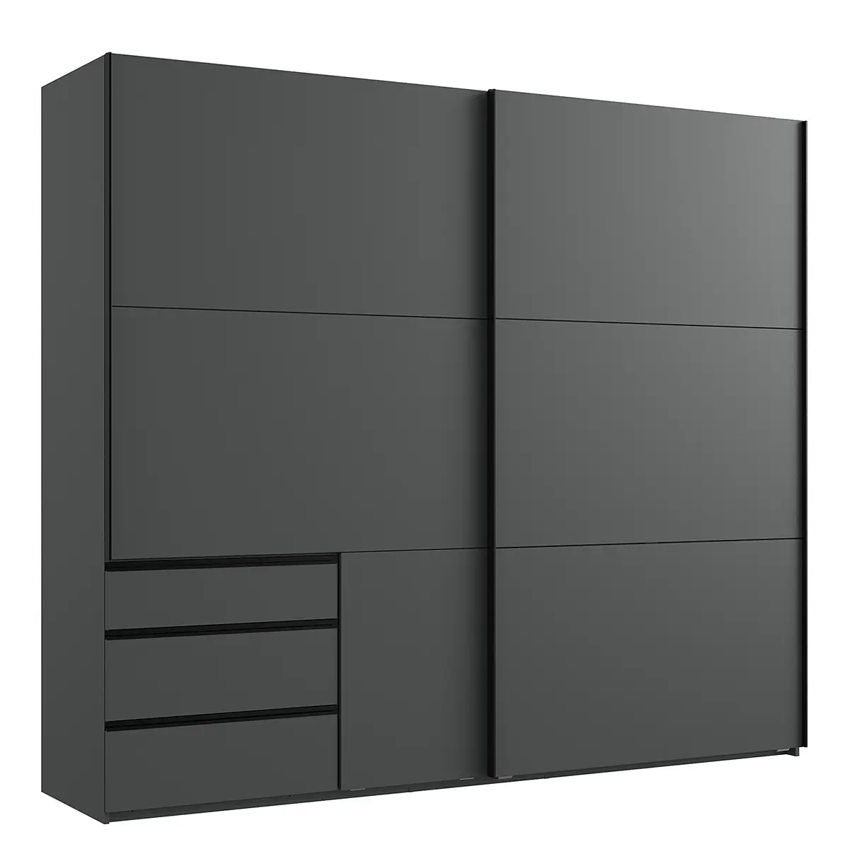 Wimex Schwebetürenschrank Level36 216 cm Typ A 250cm Grau/Graphit