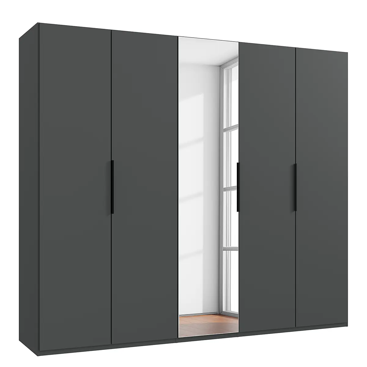 Drehtürenschrank Level36 - 236 cm Typ B 250cm Grau/Graphit