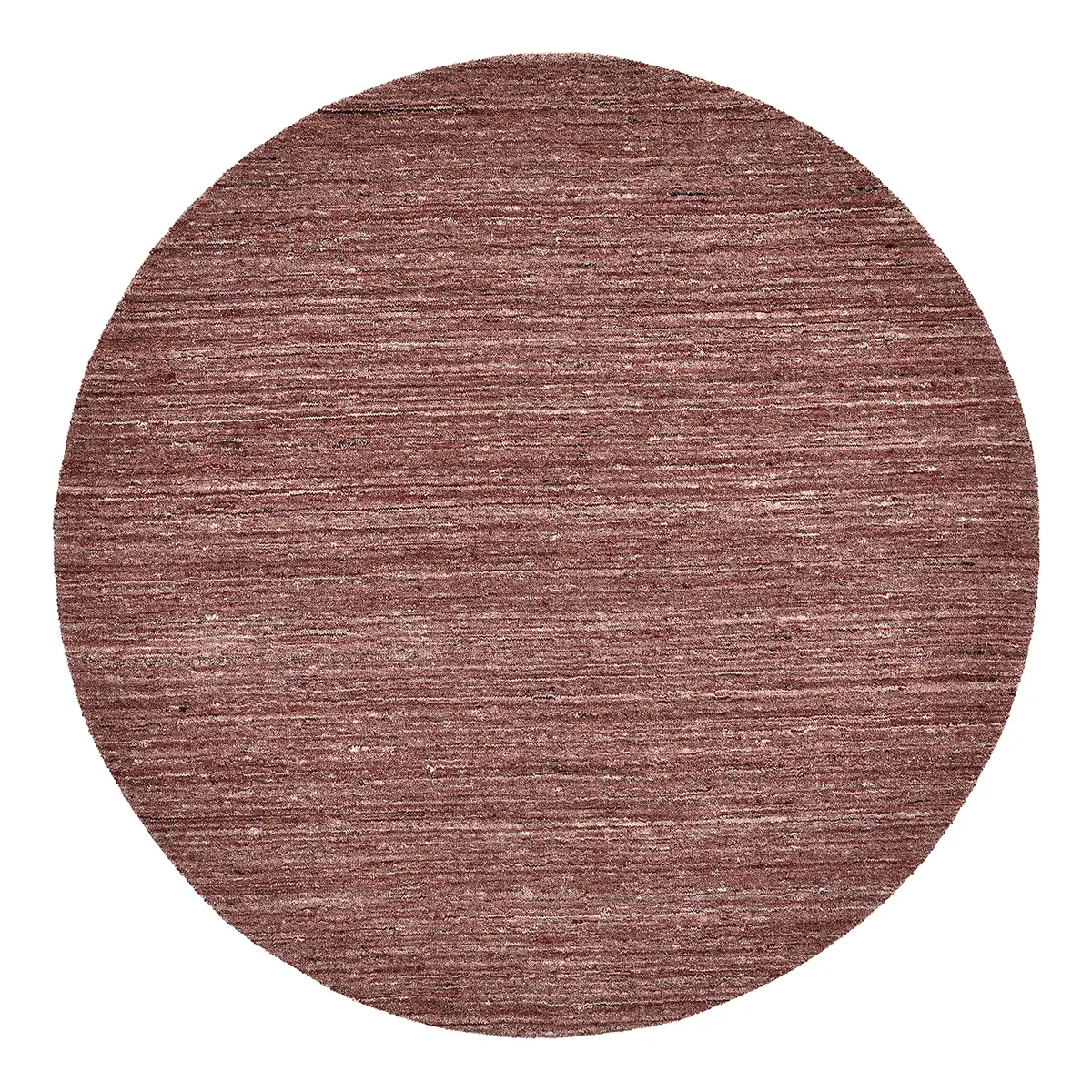 THEKO Wollteppich Pure UNI Rund Rot/Rotbraun 190 x 190cm | Rot