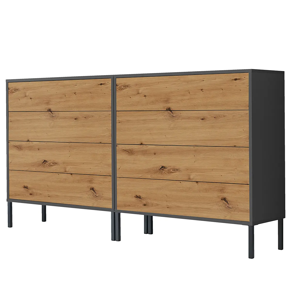 Sideboard 158 cm - Metallfüße Typ A | Holztöne