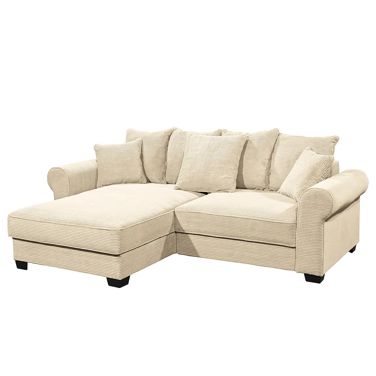 Ecksofa Callampaya Beige Cordstoff Zuri | Beige