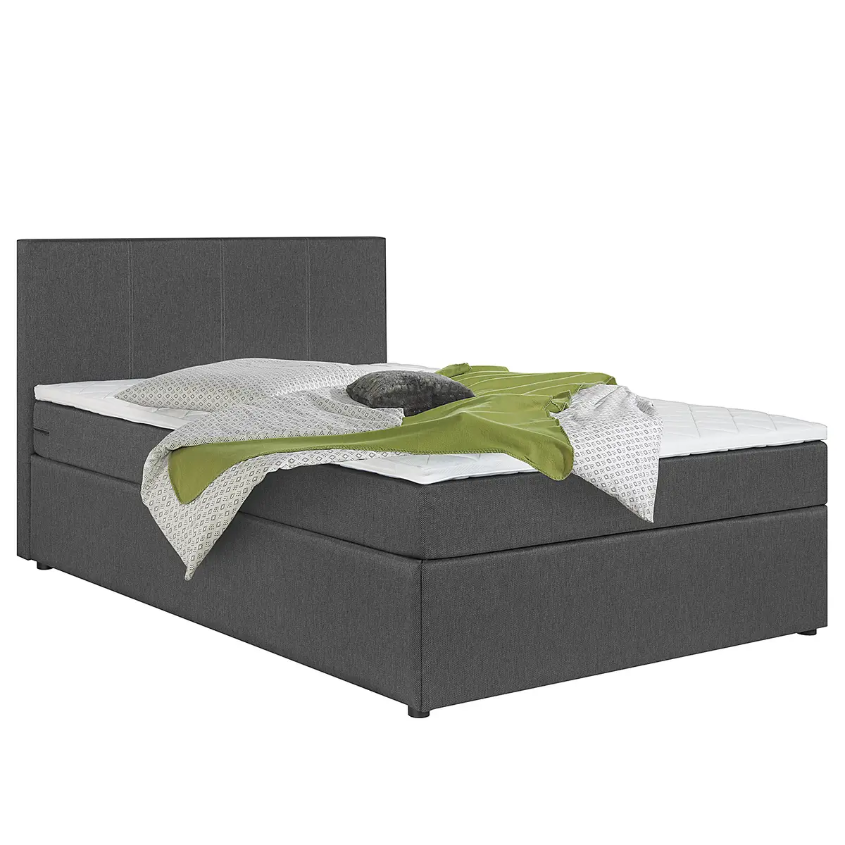 Boxbett Clarrissa 140 x 200cm Flachgewebe Grau/Grau | Grau