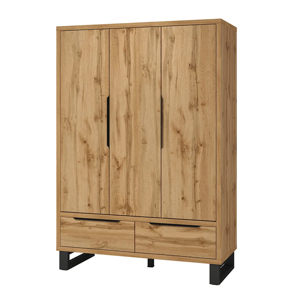 Drehtürenschrank 145cm Braun | Braun