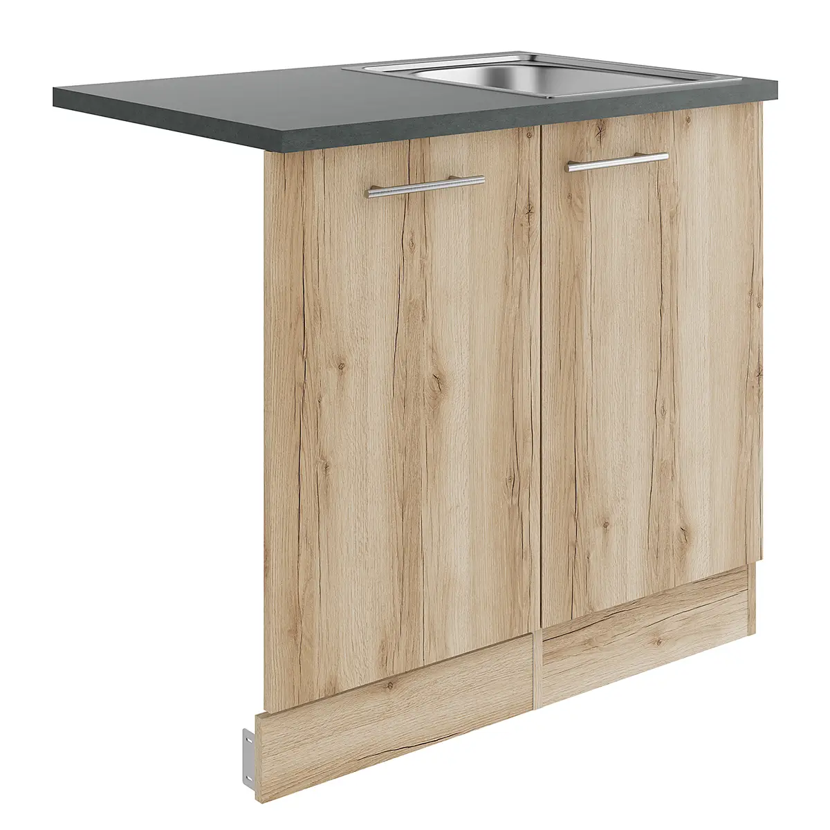 Spülenschrank Variante C 90cm | Holztöne