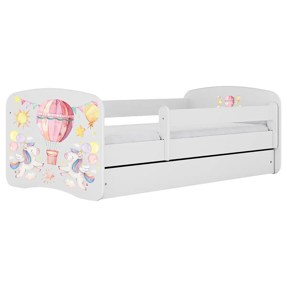 Einzelbett - Einhorn 80 x 180 cm mit Lattenrost & Matratze