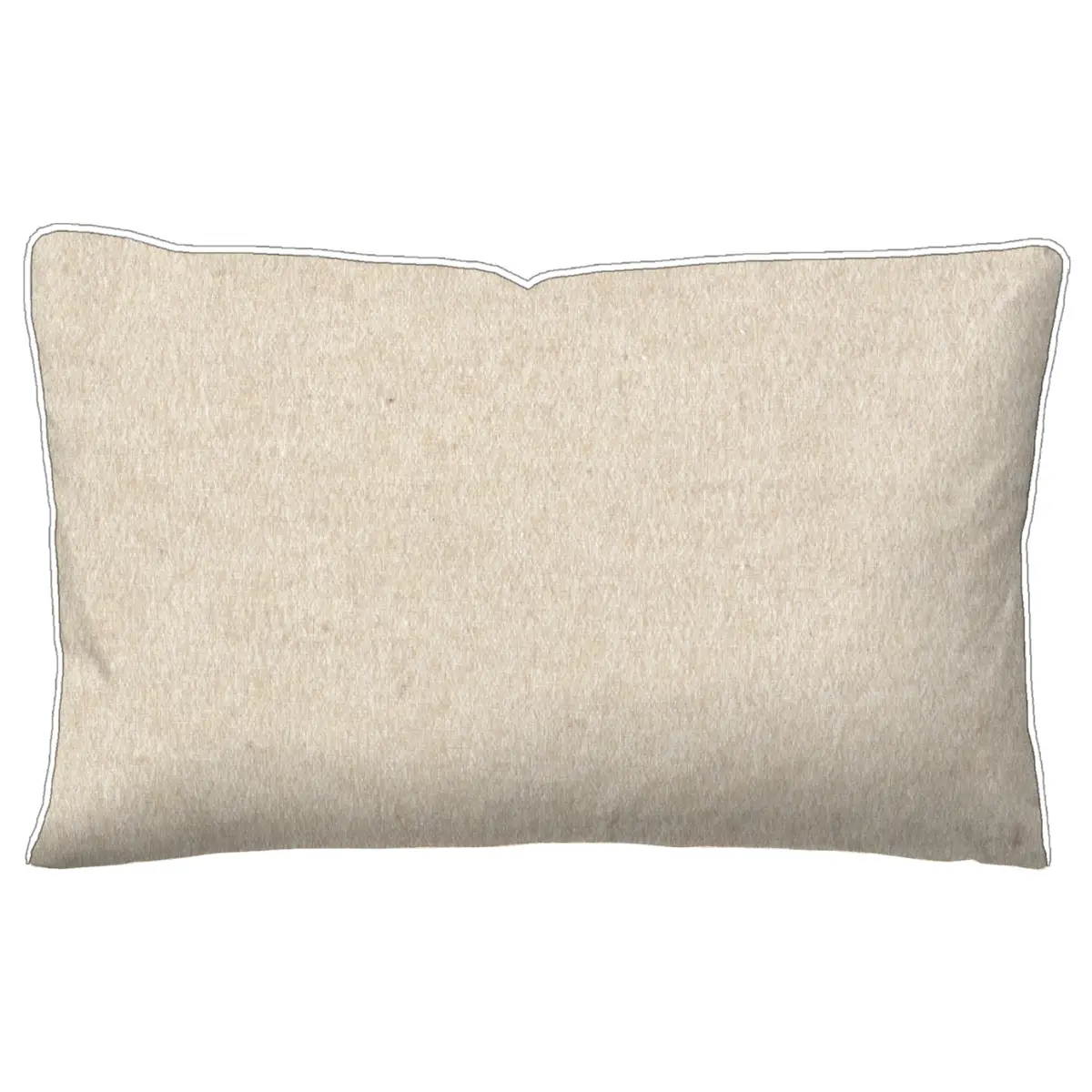 Melange-Flanell Kissenbezug Zordo Beige/Beige 40 x 80cm Flanell