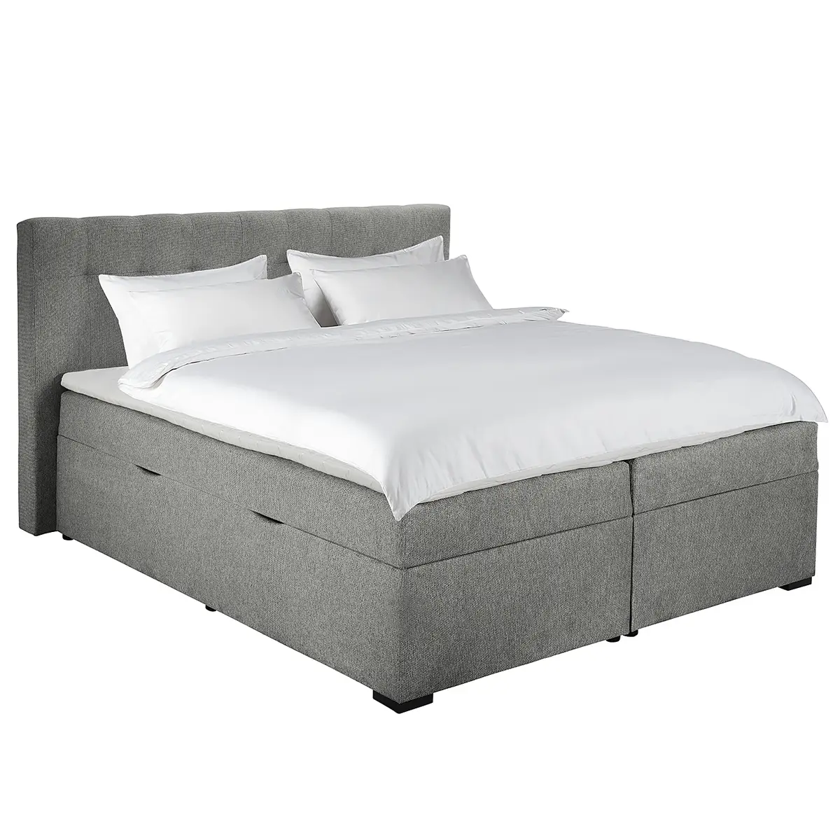 loftscape Boxbett Brapa 160 x 200cm Webstoff Aranja Grau | Grau
