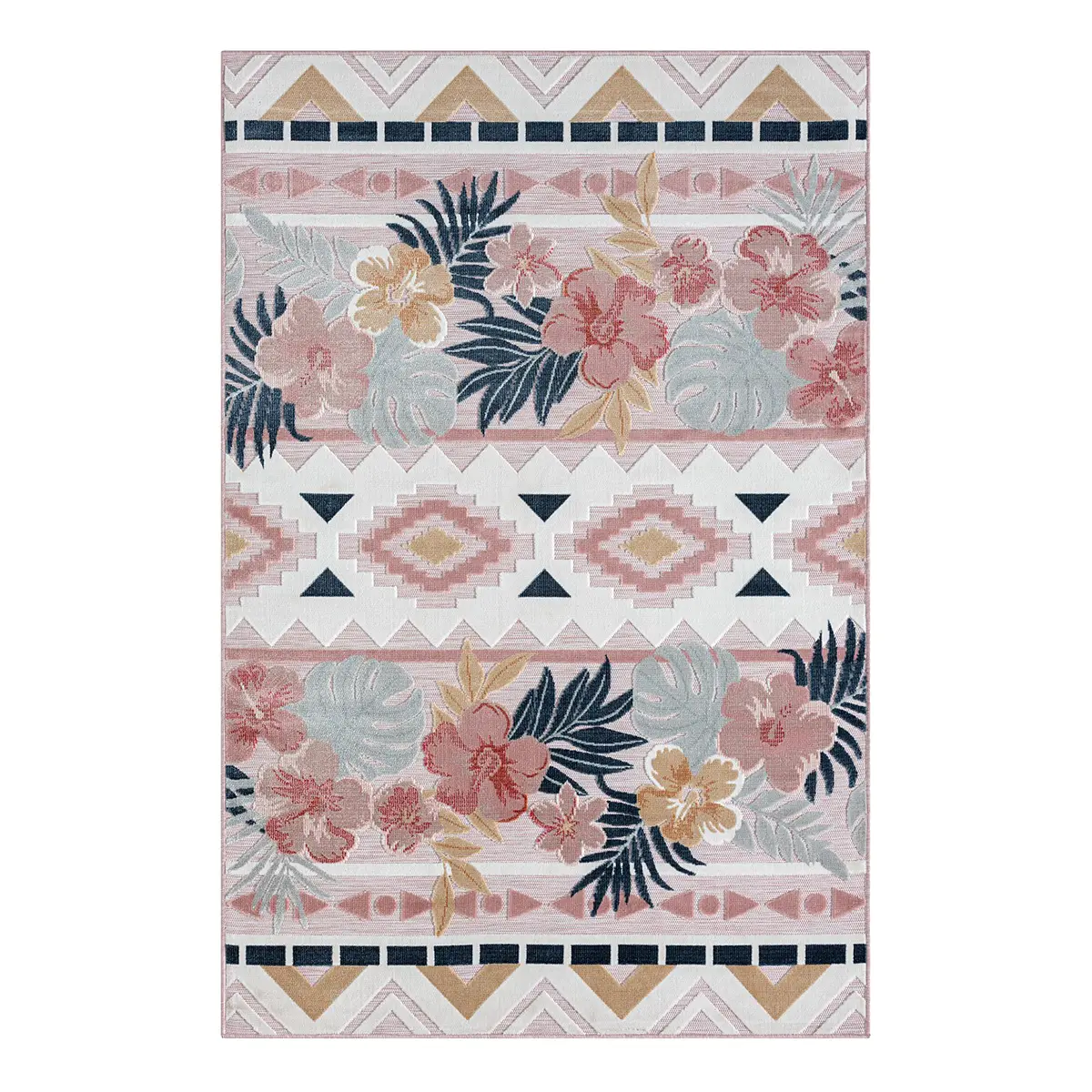 My Flair Outdoor-Teppich Flora Typ B Pink/Multicolor Mischgewebe 160