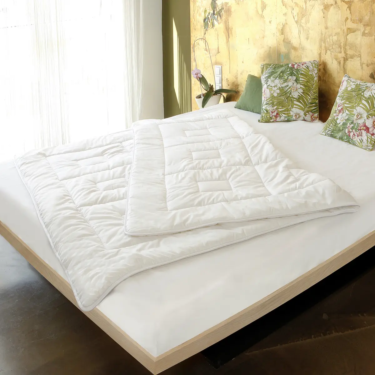 Naturfaserdecke Bianca Mono Typ A | Weiß