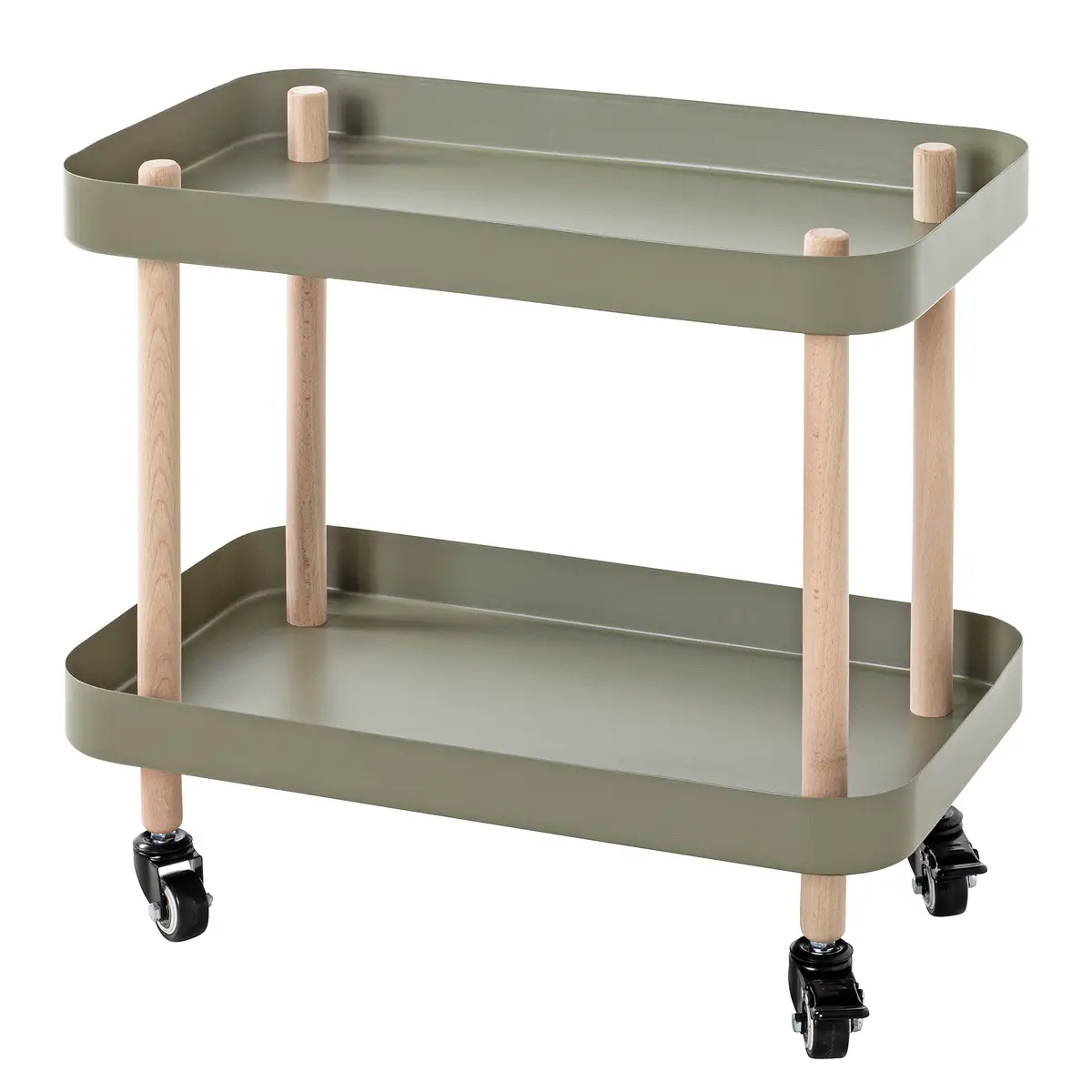 Rollbarer Beistelltisch Levin | Grün