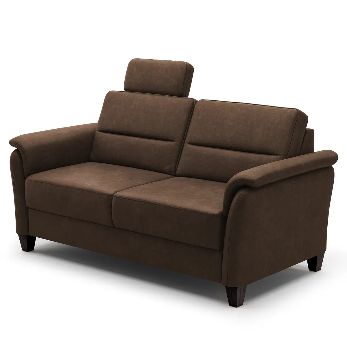 3-Sitzer Sofa Braun Microfaser Priya | Braun