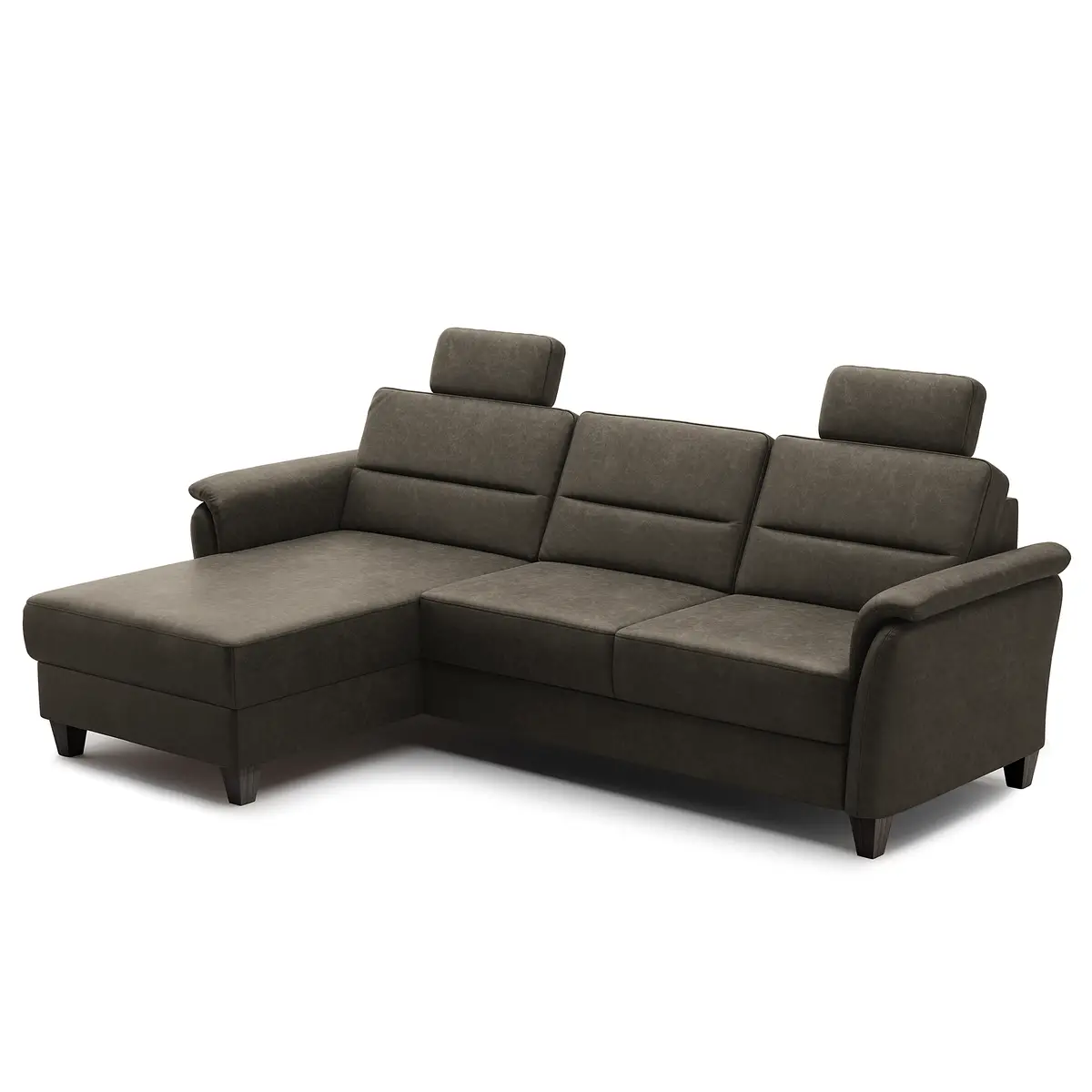 Ecksofa mit Longchair Priya | Grau