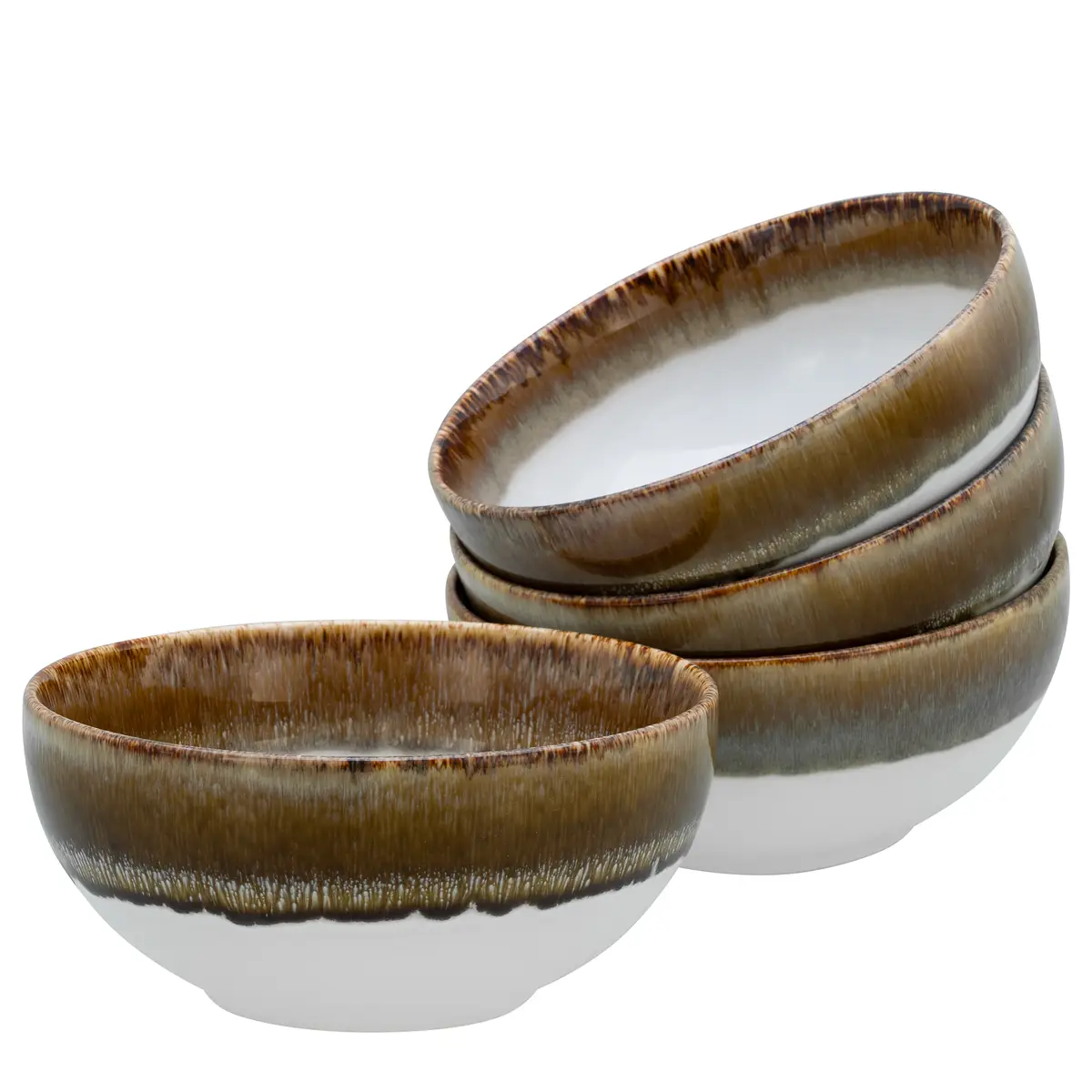 home24 Schalen Cascade 4er-Set | Braun
