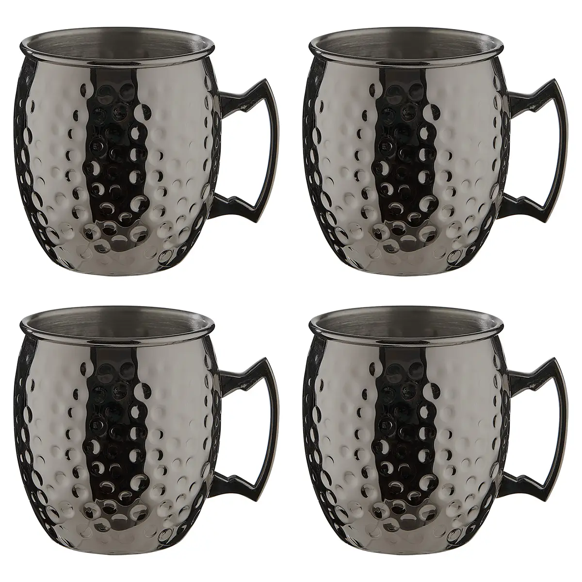 Becher MOSCOW MULE 4er-Set | Schwarz