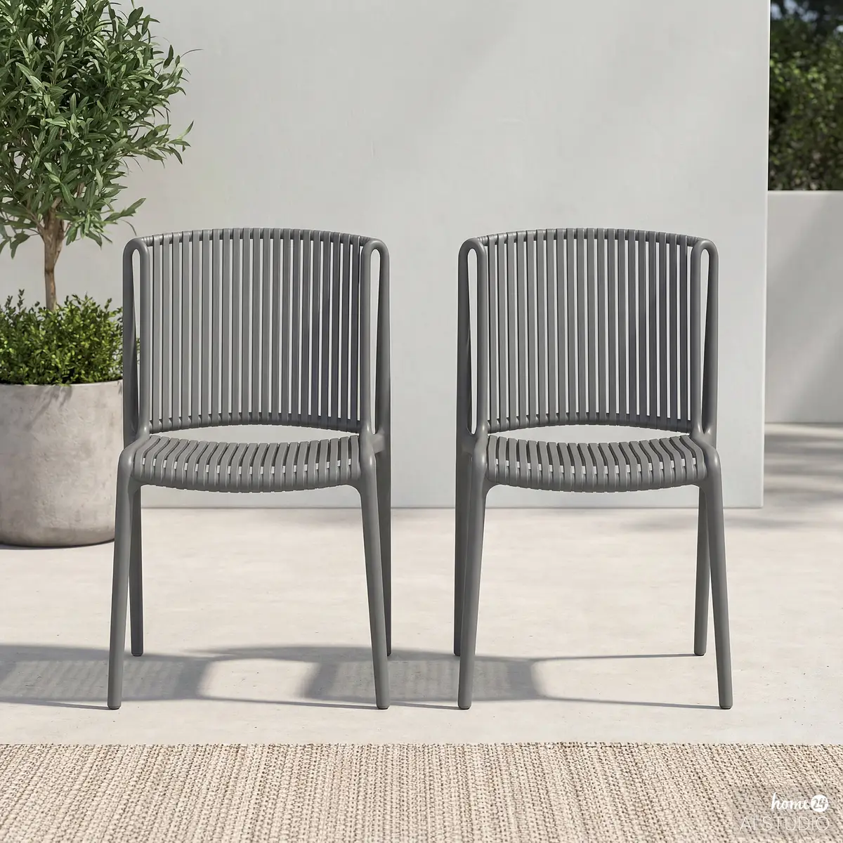 Gartenstuhl Verta | Grau