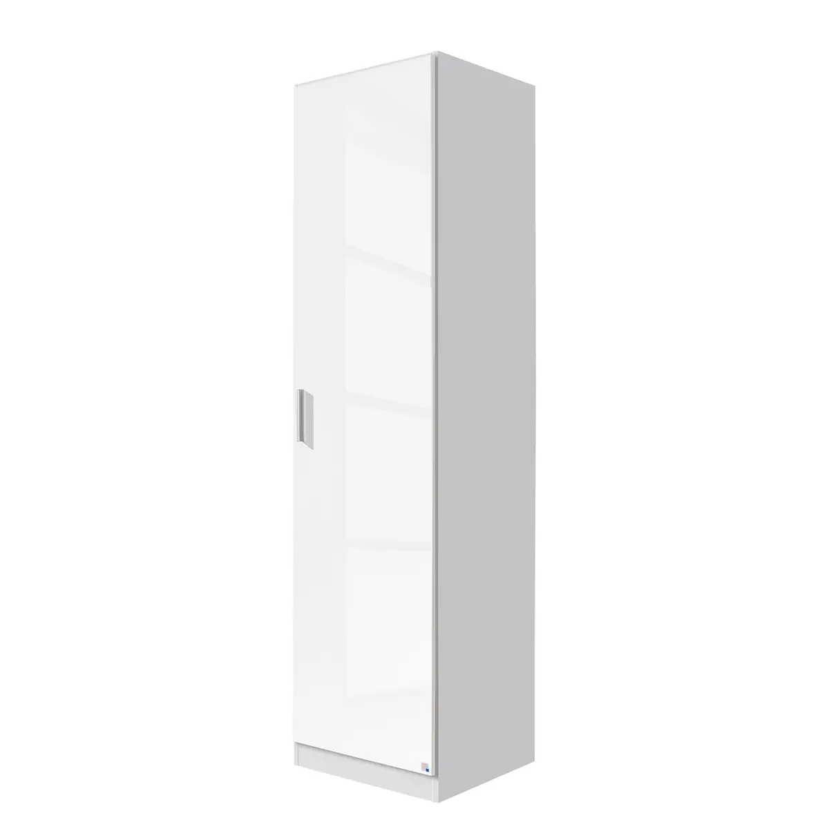 Drehtürenschrank 47cm Weiß/Alpinweiß/Hochglanz Weiß | Weiß