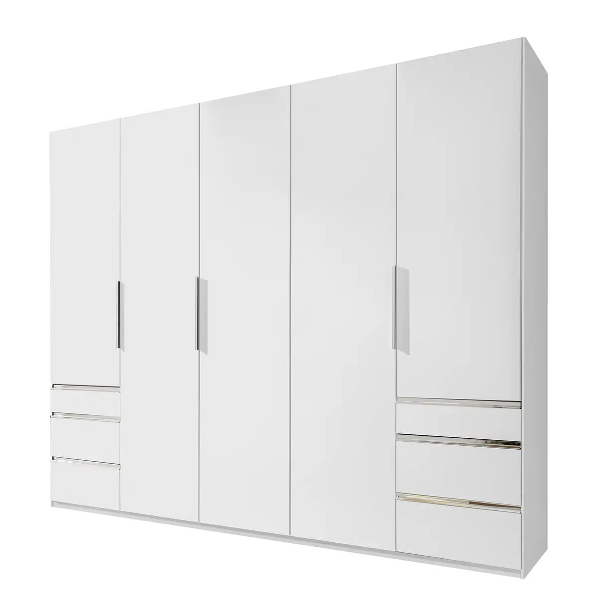 Drehtürenschrank Level 36A 250 x 236cm Weiß/Alpinweiß ohne
