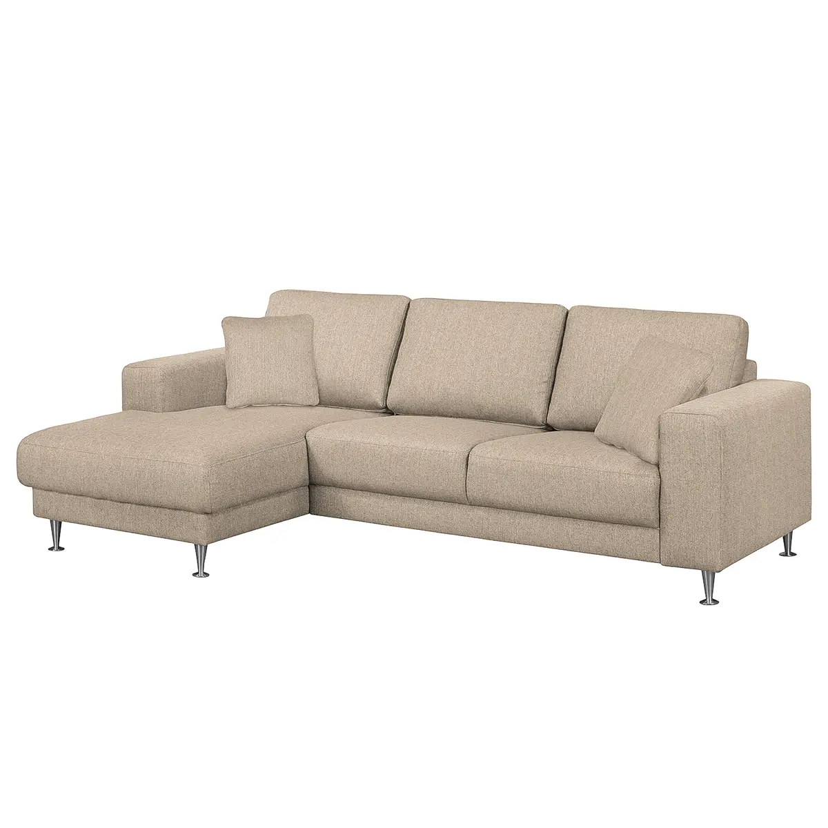 Ecksofa II Strukturstoff Beige/Kaschmir | Beige