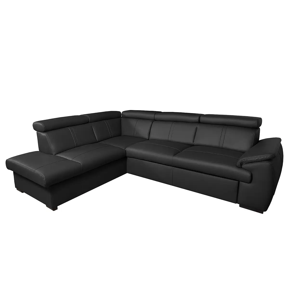 Ecksofa mit Schlaffunktion Typ A | Schwarz