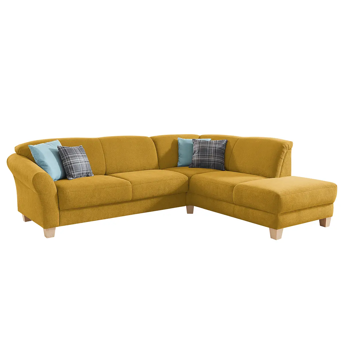 Ecksofa Webstoff Gelb/Safrangelb | Gelb